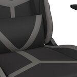 vidaXL Chaise de jeu de massage Noir et gris Similicuir