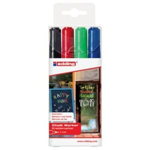 Edding marqueurs à craie 4 pièces multicolore 4095