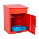 Boîte à colis moyenne 1 porte Rouge à accès frontal Acier galvanisé SMART PARCEL BOX®
