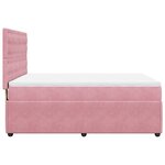 vidaXL Sommier à lattes de lit avec matelas Rose 140x200 cm Velours