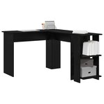 vidaXL Bureau d'angle Chêne noir 140 x 113 5 x 75 cm Bois d'ingénierie