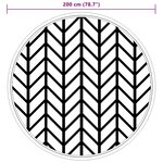 vidaXL Tapis d'extérieur ARAKIL gris Ø200 cm PP