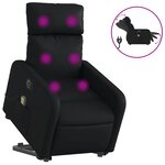 vidaXL Fauteuil inclinable de massage électrique noir similicuir