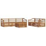 vidaXL Ensemble de canapés d'extérieur 6 Pièces Naturel