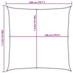 vidaXL Voile d'ombrage 160 g/m² Taupe 2x2 m PEHD