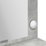 Table de maquillage vidaXL avec lumières LED en gris béton 100x41x135 cm