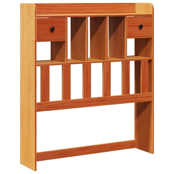 vidaXL Tête de lit avec rangement cire marron 90 cm bois massif de pin
