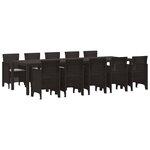 vidaXL Ensemble de salle à manger pour jardin avec coussin 11 Pièces