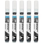 Marqueur Acrylique Setacolor Spécial Cuir Mat Satiné Extra Fine Blanc Pur x 5 PÉBÉO