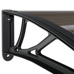 vidaXL Auvent de porte Noir 100x80 cm Polycarbonate