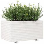 vidaXL Jardinière blanc 90x60x49 5 cm bois de pin massif