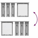 vidaXL Porte-manteau mural avec étagère Sonoma gris 85 x 10 x 45 cm
