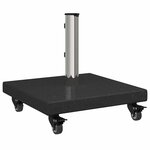 vidaXL Pied de parasol Noir 45 x 45 x 43 cm Granit  Acier