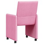 vidaXL Chaises de salle à manger 2 Pièces Rose 58 x 65 x 94 cm tissu