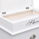 vidaXL Armoire à chaussures Blanc 50 x 28 x 58 cm Bois de Paulownia