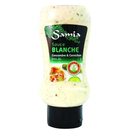 Samia Sauce Halal Blanche Concombre & Cornichon 350ml (lot de 4)