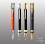 PARKER Duofold Stylo bille  Noir  Recharge noire pointe moyenne  Coffret cadeau