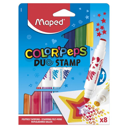 Feutres colorpeps duo stamp 8Pièces