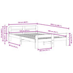 vidaXL Cadre de lit sans matelas cire marron 120x200cm bois pin massif
