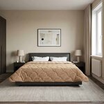 vidaXL Duvet d'été simple Matelassé Taupe 200 x 200 cm