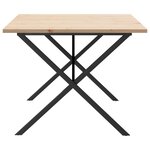 vidaXL Table à manger cadre en X 200x100x75 5 cm bois pin massif fonte