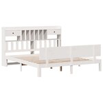 vidaXL Lit bibliothèque sans matelas blanc 180x200 cm bois pin massif