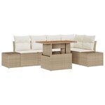 vidaXL Ensemble de salle à manger pour jardin 6 Pièces Beige et crème