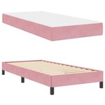 vidaXL Lit à ressorts avec matelas Rose 90 x 200 cm tissu