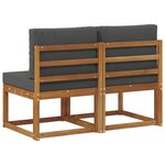 vidaXL 2 Pièce Sofa de milieu extérieur Bois d'Acacia Massif