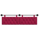vidaXL Tête de lit suspendue Bordeaux Velours