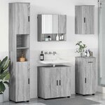 vidaXL Ensemble de mobilier de salle de bain 5 Pièces Sonoma gris