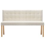 Banc banquette 140 cm crème velours 02_0010741