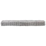 vidaXL Coussins de plancher de palette lot de 2 Coton Gris