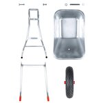 vidaXL Brouette 90 L 150 kg acier galvanisé et plastique
