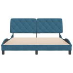 vidaXL Cadre de lit sans matelas bleu 160x200 cm velours