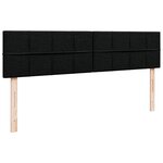 VidaXL Cadre de lit ottoman avec matelas noir 200x200cm tissu