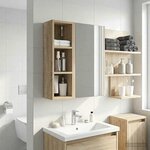vidaXL Armoire murale de salle de bain Chêne Sonoma 20 x 16 x 62 5 cm