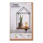 Etagère maison avec déco lumineuse 41 cm