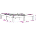 vidaXL Cadre de lit sans matelas cire marron 120x190cm bois pin massif