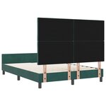 vidaXL Cadre de Lit Vert Foncé 140x190 cm Velours