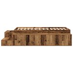 vidaXL Cadre de lit de rangement en bois ancien 75x190 cm