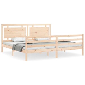 vidaXL Cadre de lit sans matelas bois massif