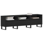 vidaXL Meuble TV Chêne noir 150 x 30 x 44 5 cm Bois d'ingénierie