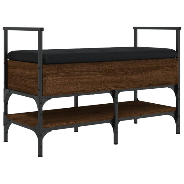 vidaXL Banc à chaussures chêne marron 85 5x42x57 5cm bois d'ingénierie