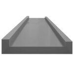 vidaXL Étagères murales 2 Pièces Gris 115x9x3 cm