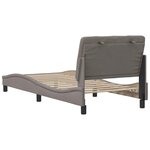 vidaXL Cadre de lit sans matelas taupe 80x200 cm tissu