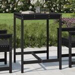 vidaXL Table de jardin noir 82 5x82 5x110 cm bois massif de pin