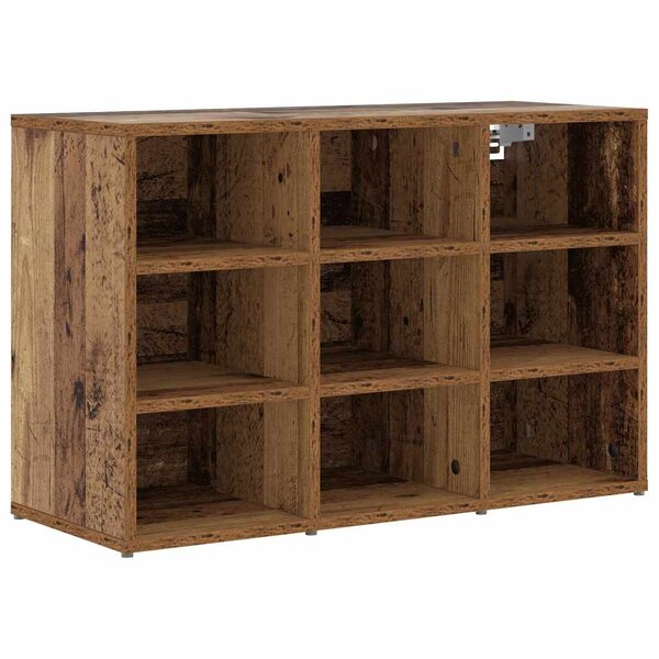 vidaXL Cabinet à chaussures avec étagère Bois Ancien 77 5 x 30 x 51 cm