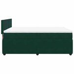 vidaXL Sommier à lattes de lit et matelas Vert foncé 140x190cm Velours