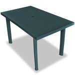 vidaXL Ensemble à manger d'extérieur 7 Pièces Plastique Vert